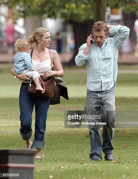 Kate Winslet & Ex-Husband Jim Threapleton Spend Some Time In A North London Park With Their 22-Month-Old Daughter Mia.
