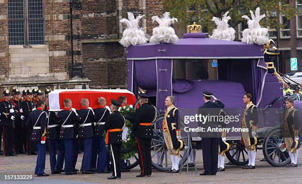 The Funeral Of His Royal Highness Prince Claus Of The Netherlands At The Nieuwe Kerk In Delft.