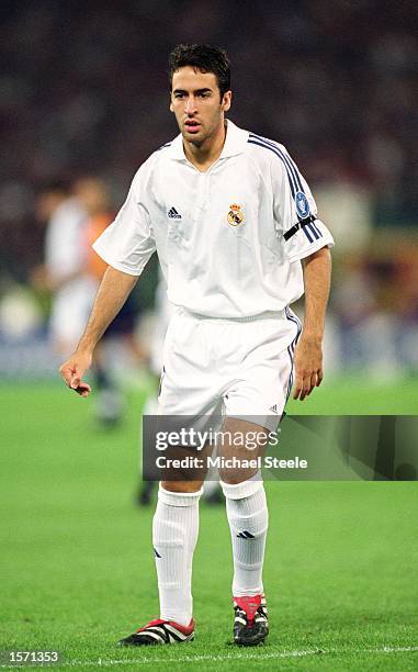 Raul of Real Madrid in action during the UEFA Champions League Group A match against AS Roma played at the Stadio Olimpico, in Rome, Italy. Real...