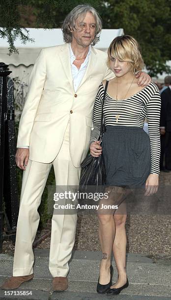 Bob Geldof And Daughter Peaches Geldof Arriving At The Sir David Frost Summer Garden Party 2009, Carlyle Square In Chelsea, Central London.