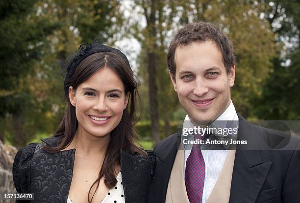 Lord Frederick Windsor And Sophie Winkleman Attend The Wedding Of Model Lohralee Stutz To William Astor In Their Local Family Church In East Hendred,...