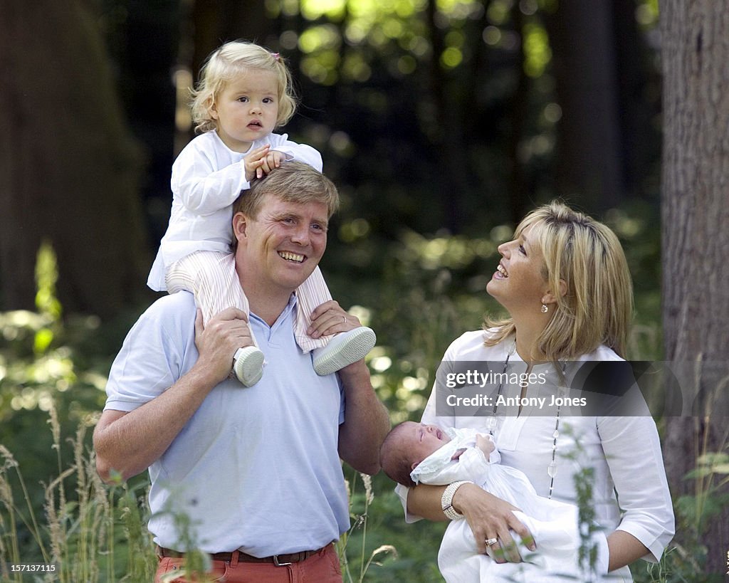 Williem-Alexander, Maxima & Daughters Amalia & Alexia At Their House In Wassenaar