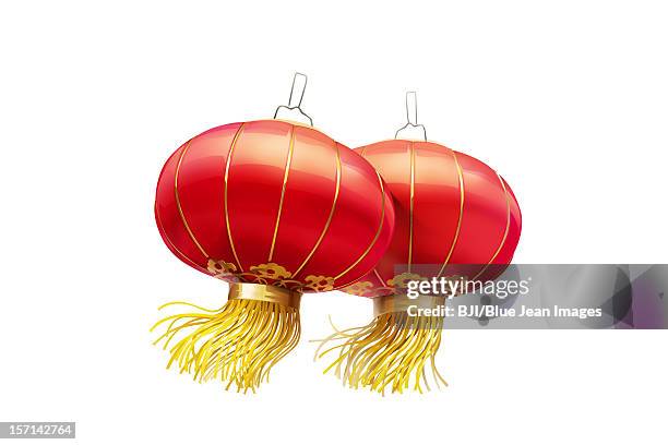 chinese traditional lantern - paper lantern white background stock illustrations