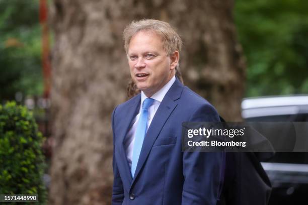 Grant Shapps, UK energy security secretary, arrives ahead of his meeting with representatives from the energy industry at Downing Street in London,...