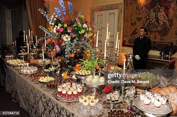 General view of the atmosphere at a dinner celebrating the launch of 'Valentino: Master Of Couture', the new exhibition showing at Somerset House...