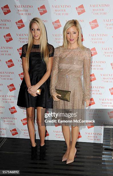 Princess, aria Olympia of Greece and Crown Princess Marie Chantal of Greece attend the VIP view of Valentino: Master of Couture at Embankment Gallery...