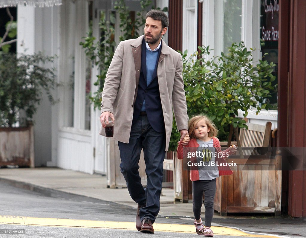 Ben Affleck and Serafina Affleck are seen on November 28, 2012 in Los