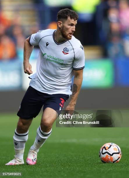 Jack Iredale of Bolton Wanderers on the ball during the pre-season friendly match between Bolton Wanderers and Everton at University of Bolton...