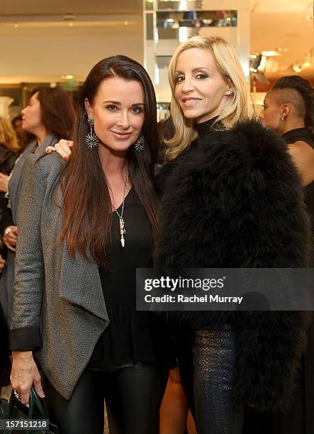 Kyle Richards and Camille Grammer attend Kyle By Alene Too holiday shopping event featuring Bullets For Peace benefiting Safe Passage Charity on...