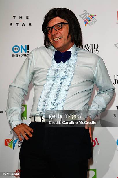 Buddy Goode poses after winning the award for Best Comedy Release at the 26th Annual ARIA Awards 2012 at the Sydney Entertainment Centre on November...