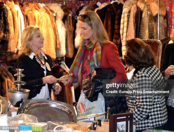 Princess Elena of Spain attends Rastrillo 'Nuevo Futuro' at Pipa paviliono on November 26, 2012 in Madrid, Spain.