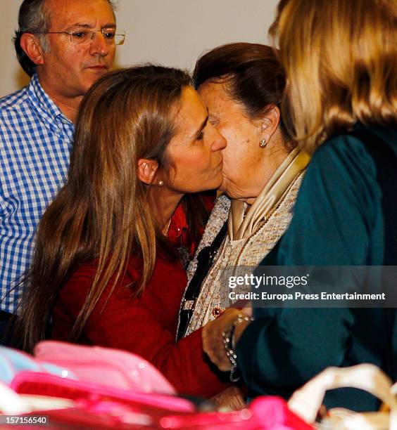 Princess Elena and her aunt Princess Margarita attend Rastrillo 'Nuevo Futuro' at Pipa paviliono on November 26, 2012 in Madrid, Spain.