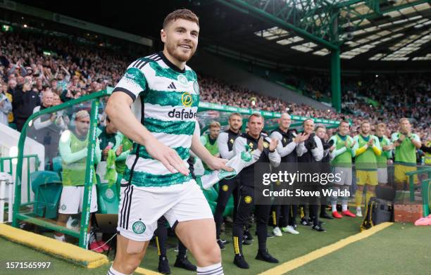 James Forrest of Celtic during the pre-season friendly match between Celtic and Athletic Bilbao at Celtic Park on August 1, 2023 in Glasgow, Scotland.