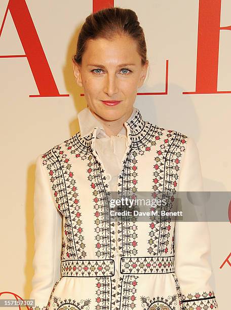 Elizabeth Von Guttman attends a private view of 'Valentino: Master Of Couture', exhibiting from November 29th, 2012 - March 3 at Somerset House on...