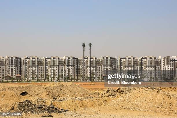 Apartment blocks in the residential district of Egypt's New Administrative Capital, east of Cairo in Egypt, on Monday, July 31, 2023. Egypt's central...