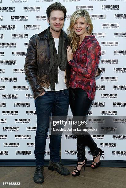 Sebastian Stan and Maggie Grace attend "Picnic" Cast Photo Call on November 29, 2012 in New York City.