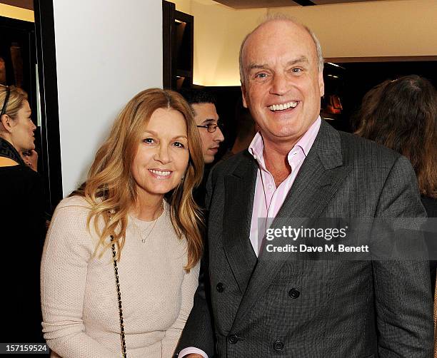 Amanda Kyme and Sir Nicholas Coleridge attend the launch of CH Carolina Herrera's White Shirt Collection at their new Fulham Road store on November...