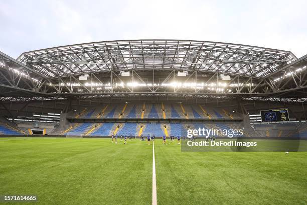 Dinamo players are seen during training session ahead UEFA Champions League, Second Qualifying Round, 2nd leg match between Astana and Dinamo Zagreb...