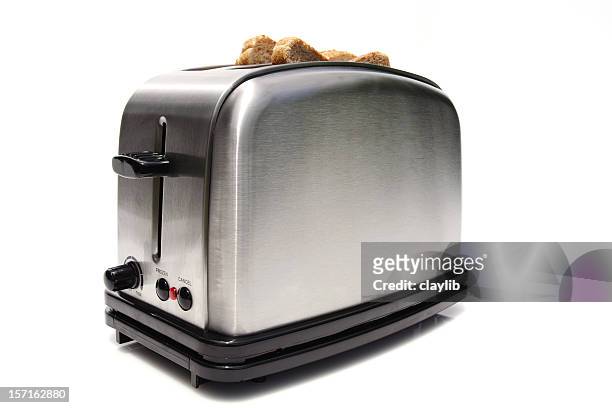 brand new modern toaster - toaster stockfoto's en -beelden