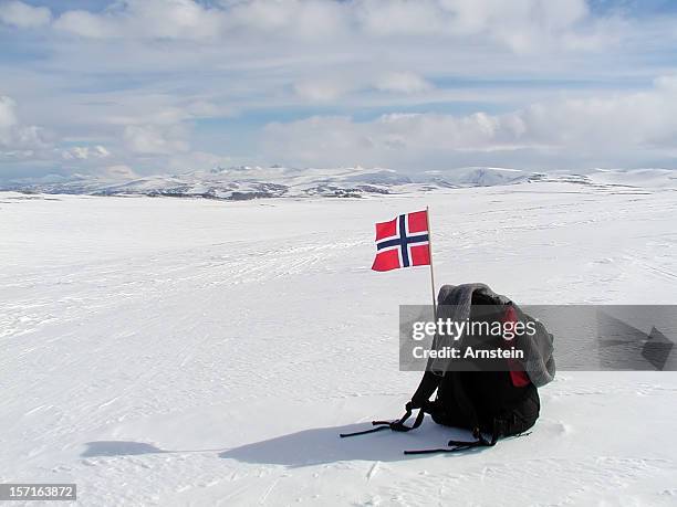 expedición a las montañas. - norway money fotografías e imágenes de stock