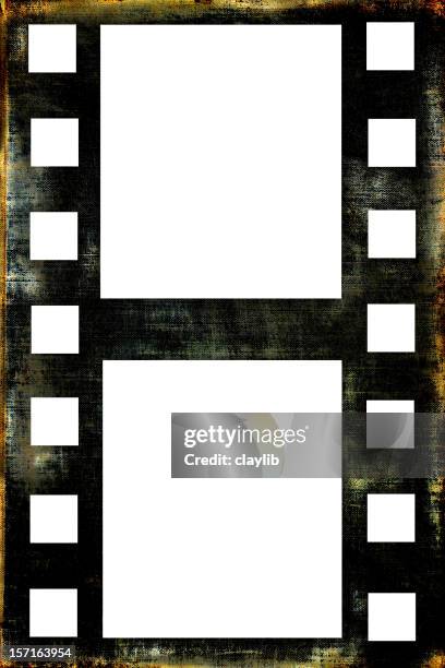 abstract grunge film style frame with clipping paths - unbroken film stock pictures, royalty-free photos & images