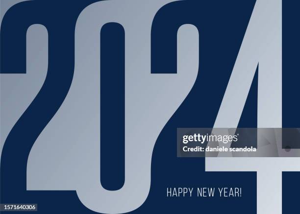 frohes neues jahr 2024 hintergrund. - neujahrstag stock-grafiken, -clipart, -cartoons und -symbole