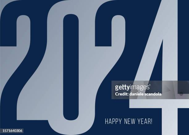 ilustraciones, imágenes clip art, dibujos animados e iconos de stock de feliz año nuevo 2024 antecedentes. - new year card