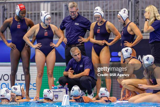 Ashleigh Johnson of USA, Madeline Musselman of USA, Tara Prentice of USA, Rachel Fattal of USA, Maggie Steffens of USA, Jewel Roemer of USA, Ryann...