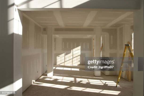 drywall room - gypsum stock pictures, royalty-free photos & images