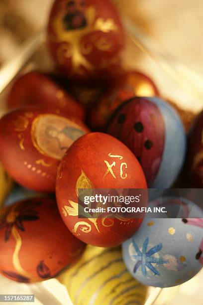 ovos de páscoa 7 - igreja ortodoxa - fotografias e filmes do acervo