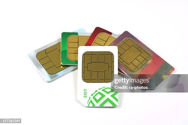 collection of sim cards - all sim card stock pictures, royalty-free photos & images