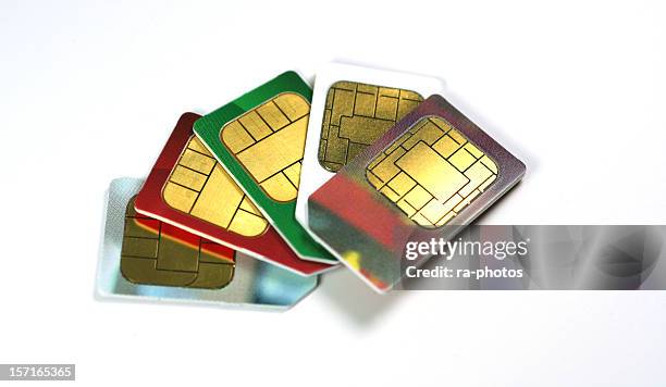 collection of sim cards - all sim card stock pictures, royalty-free photos & images