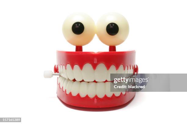 chattering teeth - plastic toy stock pictures, royalty-free photos & images