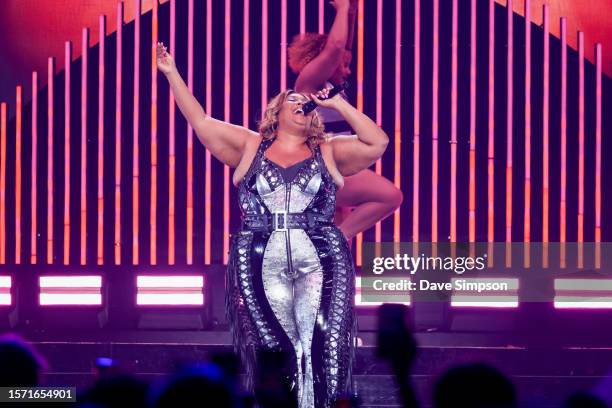 Lizzo performs at Spark Arena on July 26, 2023 in Auckland, New Zealand.