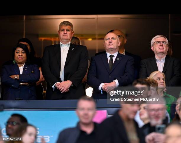 Queensland , Australia - 31 July 2023; Guests, from left, FIFA secretary general Fatma Samoura, Queensland Parliment, Minister For Tourism,...