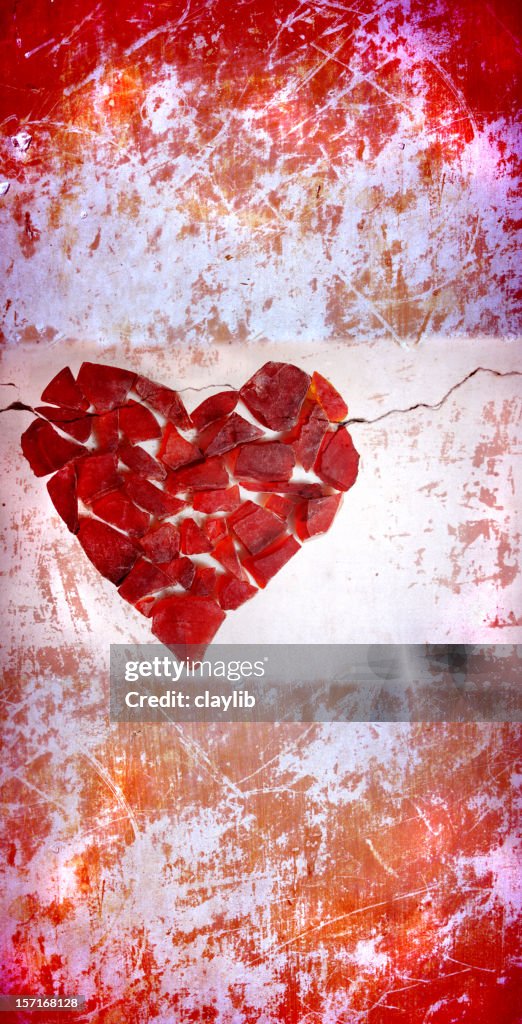 Abstrato grunge coração Amor "difícil",