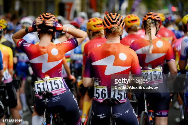 Marjolein Van 'T Geloof of The Netherlands and Team Human Powered Health prior to the 2nd Tour de France Femmes 2023, Stage 4 a 177.1km stage from...