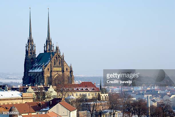 saint peter and paul cathedral, brno - brno stock pictures, royalty-free photos & images
