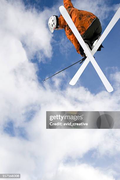 big air skier2 - park city   utah stock pictures, royalty-free photos & images