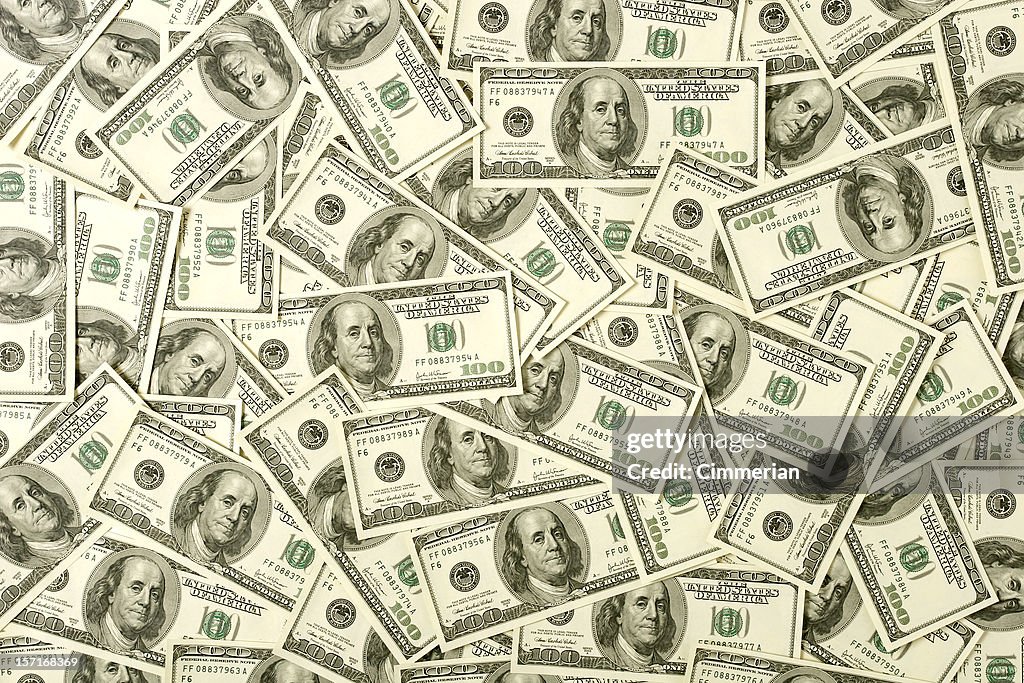 Rechnungen Hintergrund 100,-US-Dollar