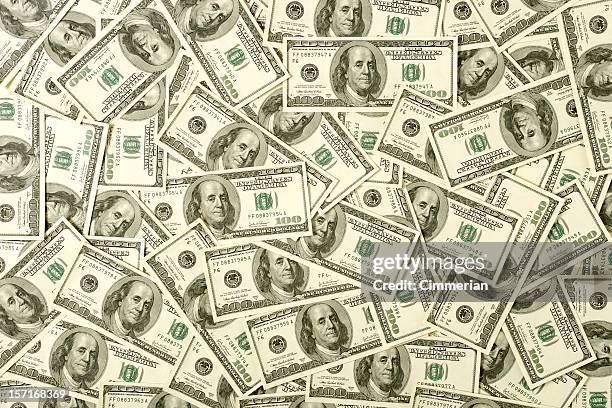 sfondo di banconote da 100 usd - dollars foto e immagini stock