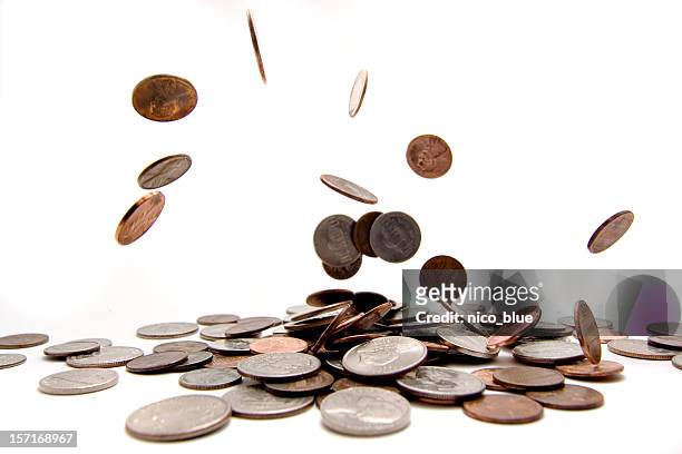 financial success - five cent coin stock pictures, royalty-free photos & images