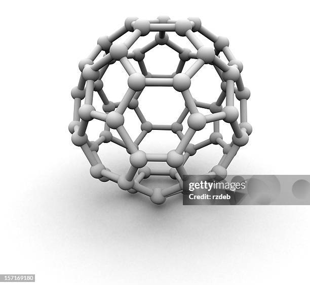 carbon 60 molecule structure - molecule carbon stock pictures, royalty-free photos & images