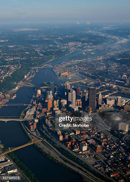 three rivers of pittsburgh - pittsburgh city stock pictures, royalty-free photos & images