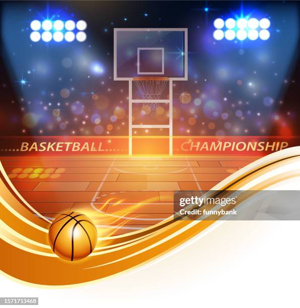 new season basketball league - sports championship banner stock illustrations