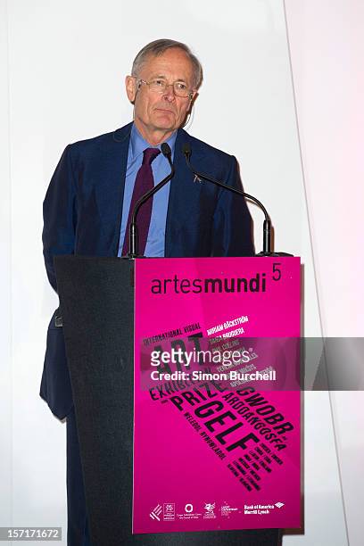 William Wilkins CBE DL speaks as Teresa Margolles was today announced as the winner of the Artes Mundi 5 prize at the National Museum Cardiff by...