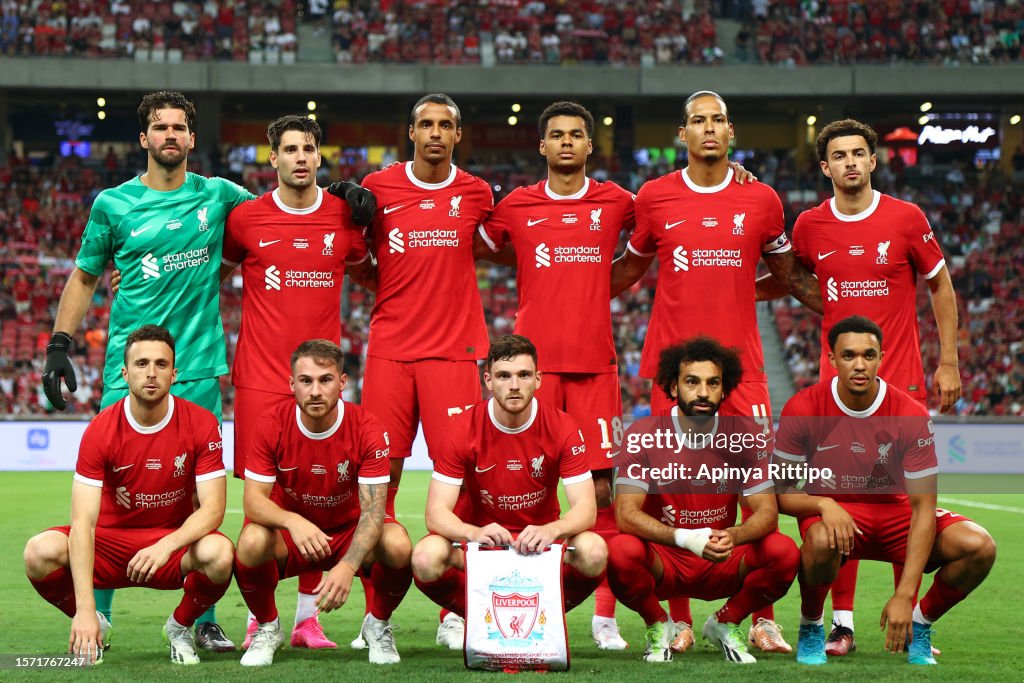 Fc Line Up Liverpool FC players line up for the team photos prior to the... News ...