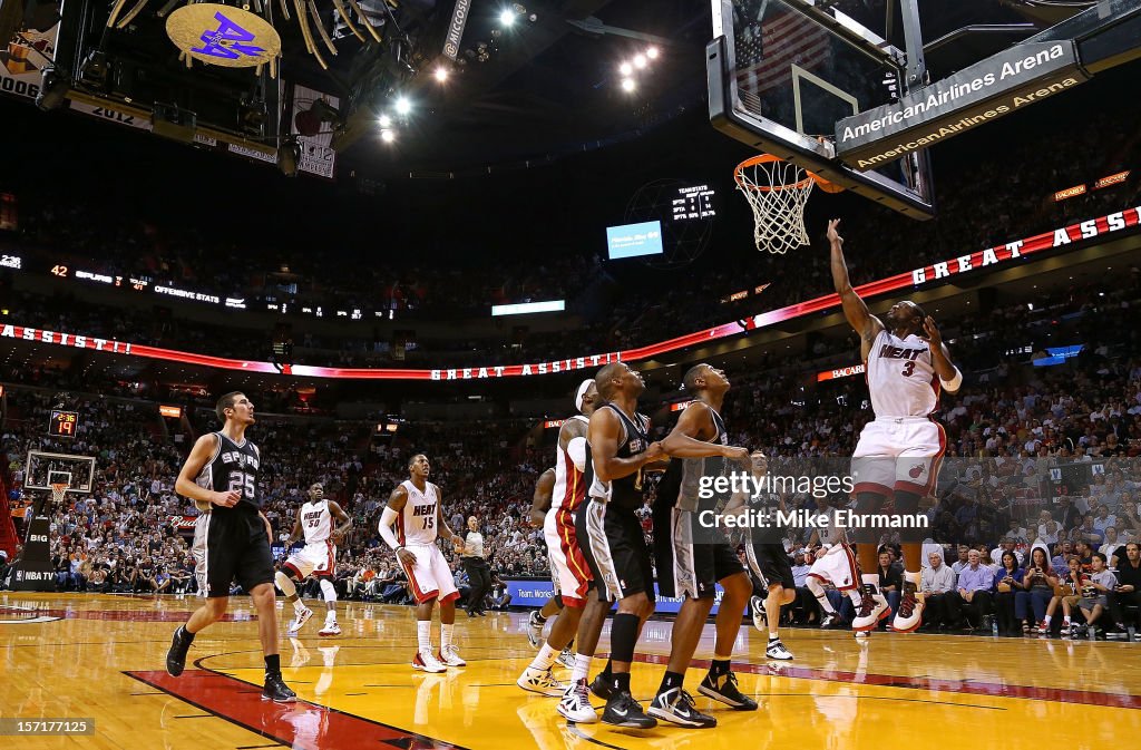 San Antonio Spurs v Miami Heat