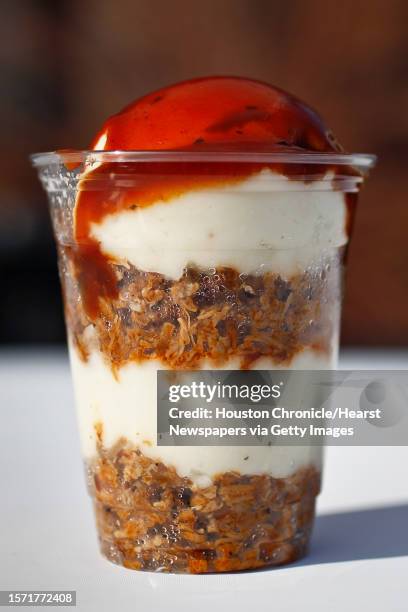 Bum's Blue Ribbon Pulled Pork Sundae during the 3rd Annual Gold Buckle Foodie Awards at the Houston Rodeo and Livestock Show, Thursday, March 3 in...