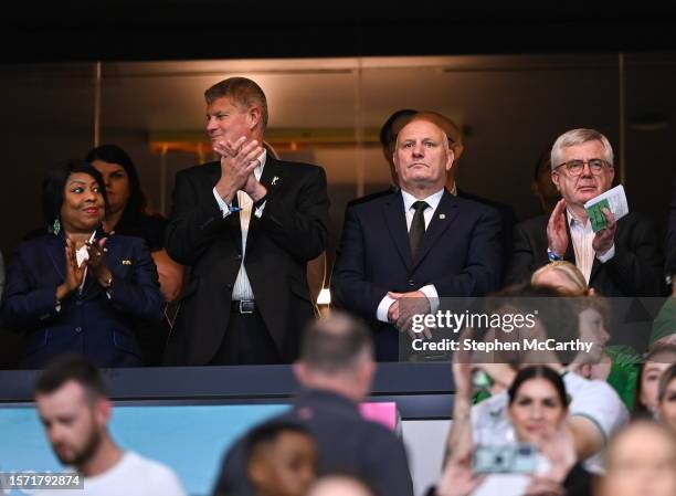 Queensland , Australia - 31 July 2023; Guests, from left, FIFA secretary general Fatma Samoura, Queensland Parliment, Minister For Tourism,...